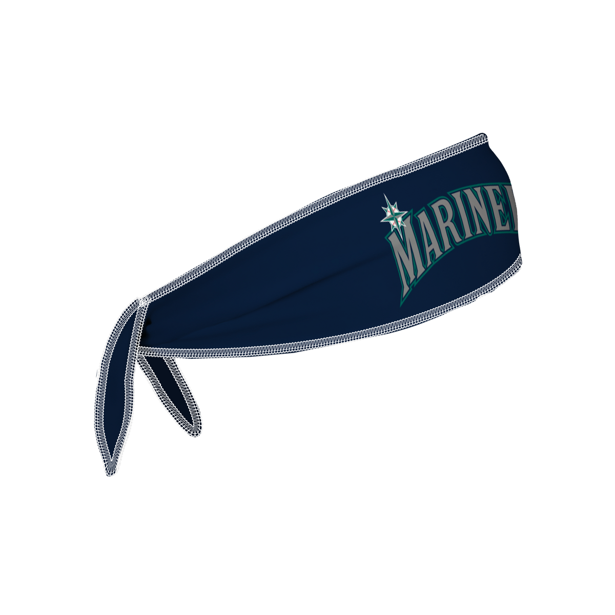 Mariners Reversible Tie Back Cooling Headband Wordmark Alt Wordmark