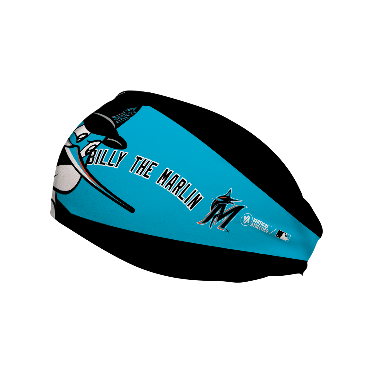 Marlins Cooling Headband Mascot Nameplate Vertical Athletics