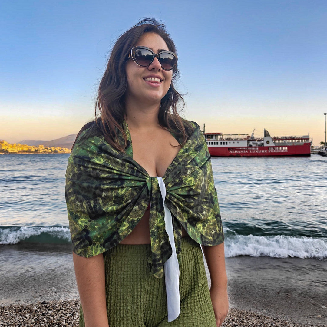 Cooling Sun Scarf: Aztec Maze
