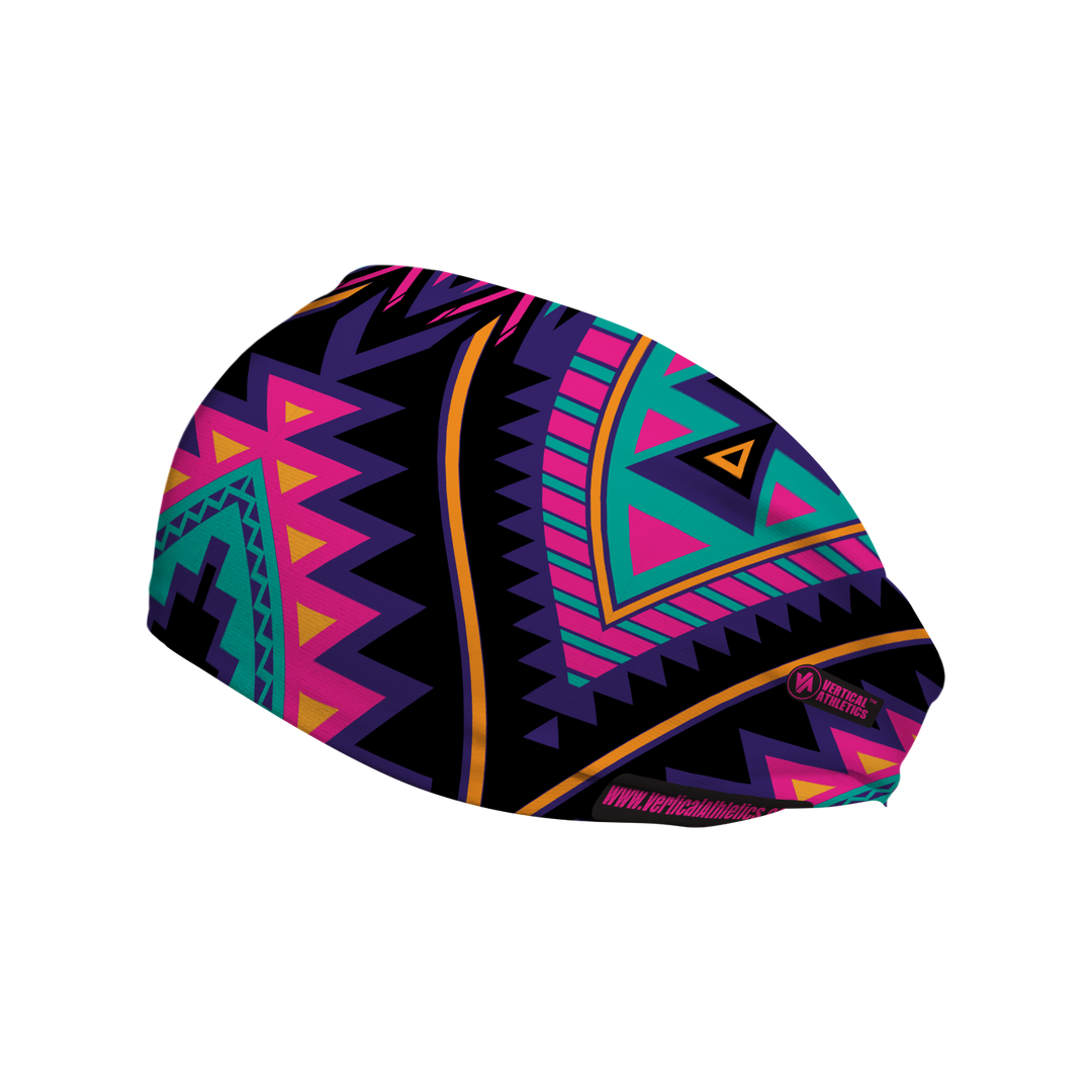 Cooling Headband with Neon Native. Made in USA, Vertical Athletics brand.