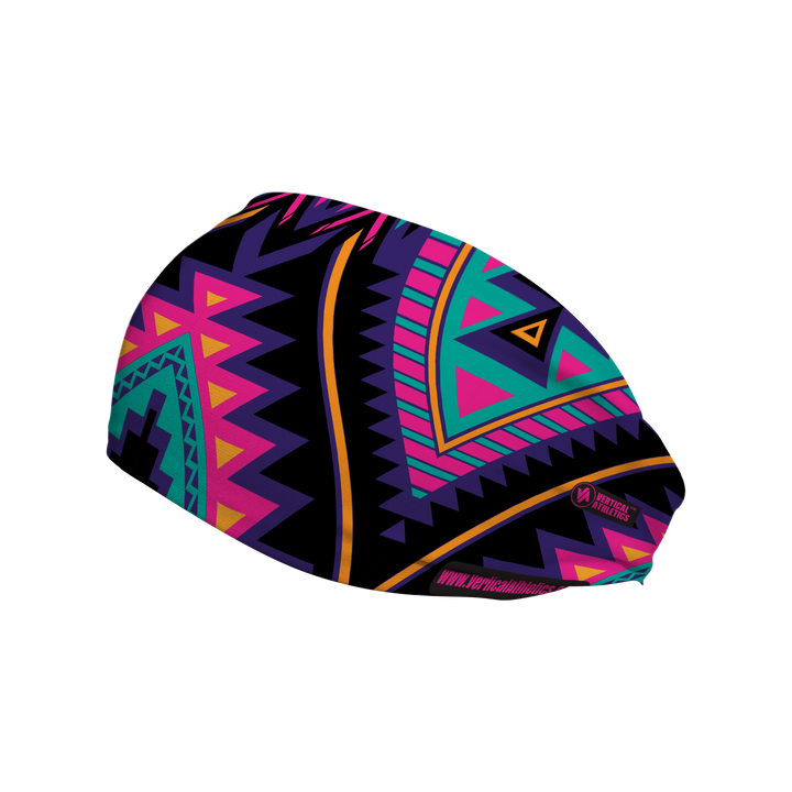 Cooling Headband with Neon Native. Made in USA, Vertical Athletics brand.