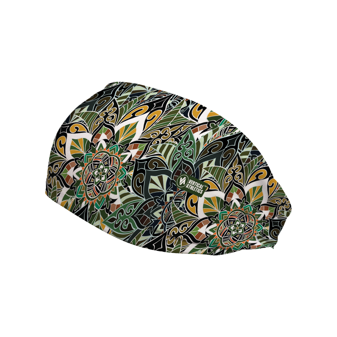 Cooling Headband: Emerald Flowers