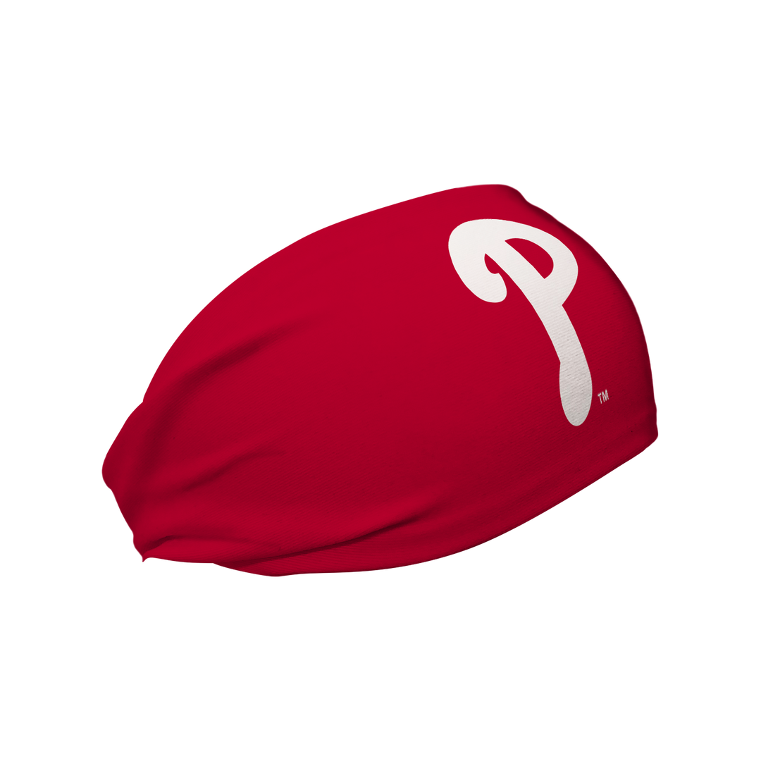 MLB Philadelphia Phillies cooling headband with Red Cap Logo. Made in USA, Vertical Athletics brand.