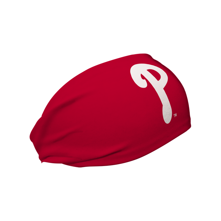 MLB Philadelphia Phillies cooling headband with Red Cap Logo. Made in USA, Vertical Athletics brand.