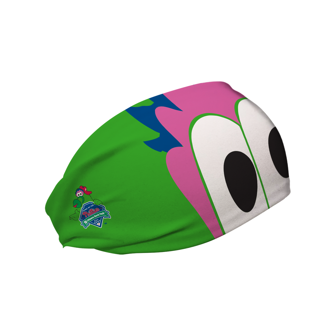 MLB Philly Phanatic cooling headband. Made in the USA, Vertical Athletics brand.