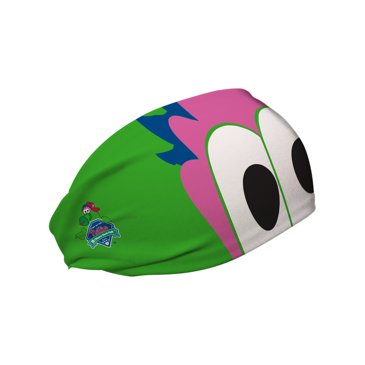 MLB Philly Phanatic cooling headband. Made in the USA, Vertical Athletics brand.