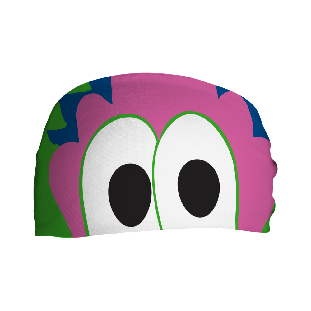 MLB Philly Phanatic cooling headband. Made in the USA, Vertical Athletics brand.