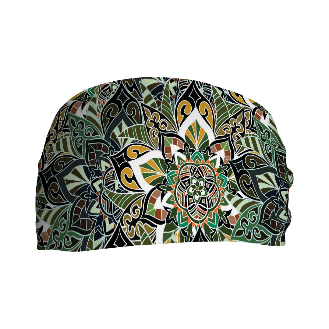 Cooling Headband: Emerald Flowers