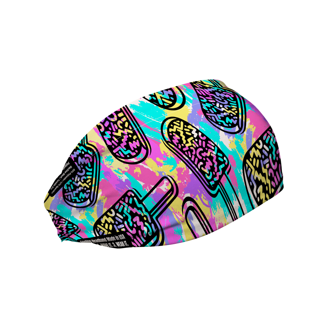 Cooling Headband with Ice Cream Pastel. Made in USA, Vertical Athletics brand.