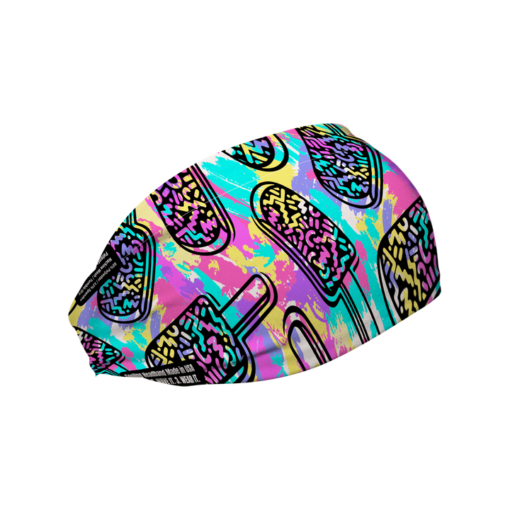Cooling Headband with Ice Cream Pastel. Made in USA, Vertical Athletics brand.