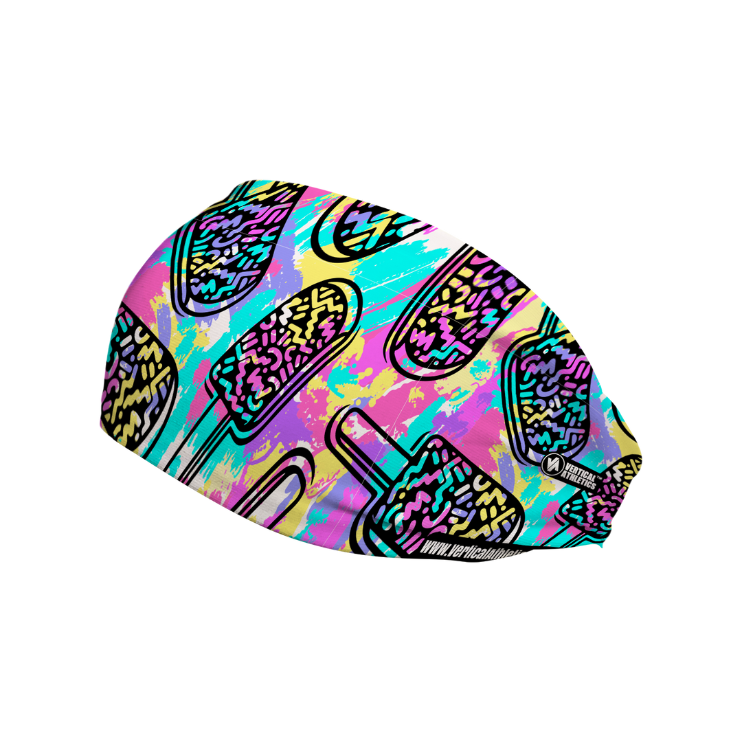 Cooling Headband with Ice Cream Pastel. Made in USA, Vertical Athletics brand.