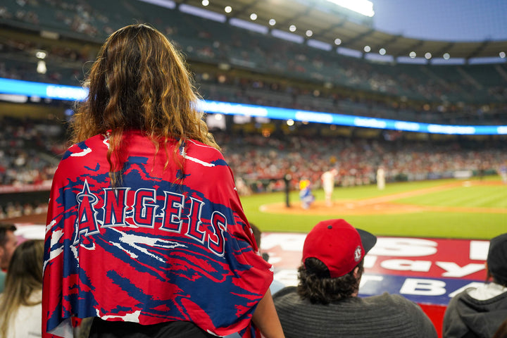 Angels Cooling Sun Scarf: Team Tie-Dye Wordmark