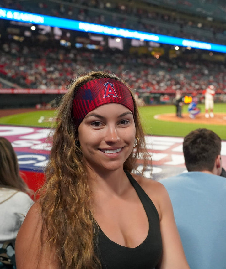 Angels Fleece Headband: Sport Plaid