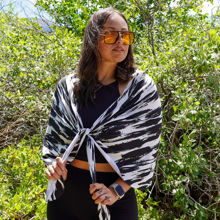 Cooling Sun Scarf: Zebra Brush