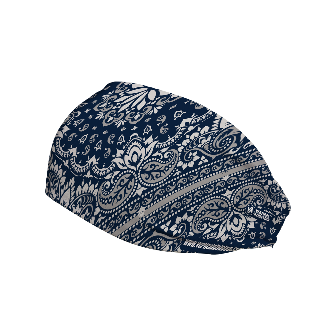 Cooling Headband with Bandana Navy. Made in USA, Vertical Athletics brand.