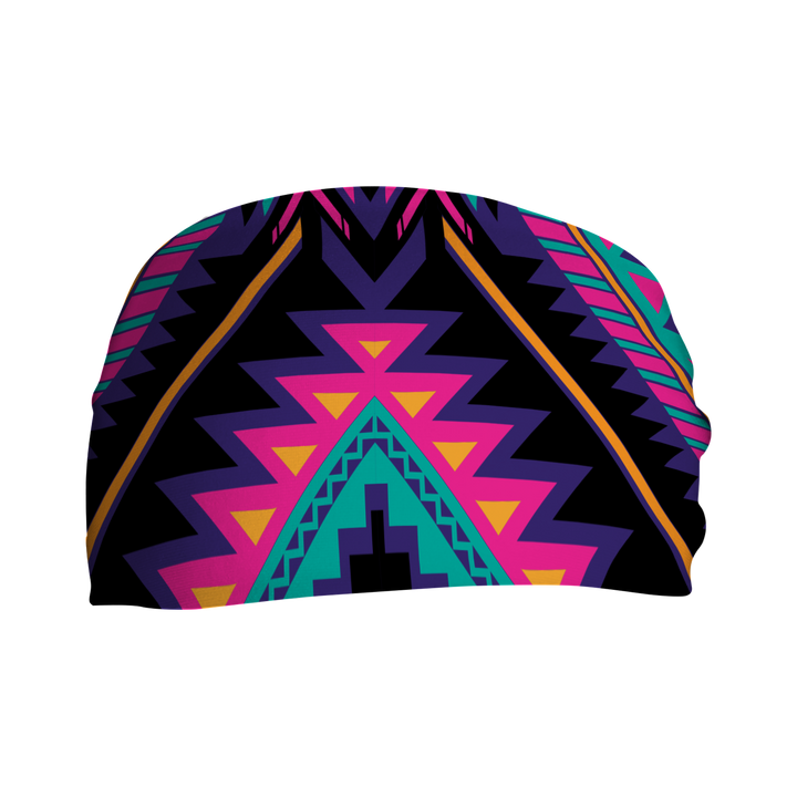 Cooling Headband with Neon Native. Made in USA, Vertical Athletics brand.