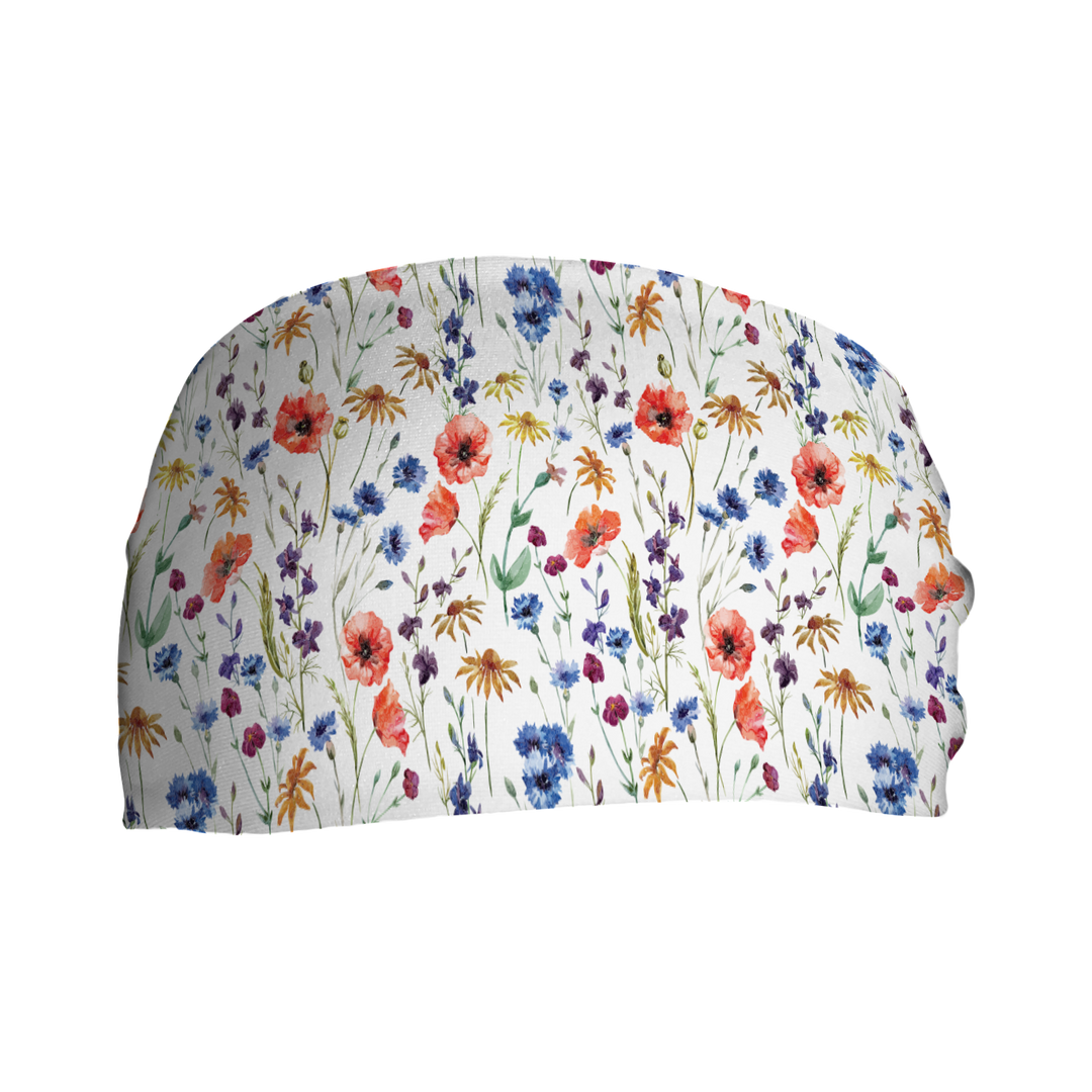 HEAD SPORTS WEAR 華やか花柄　11号 Cooling Headband: Wild Flowers (White) | Vertical Athletics