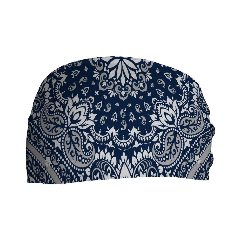 Cooling Headband with Bandana Navy. Made in USA, Vertical Athletics brand.