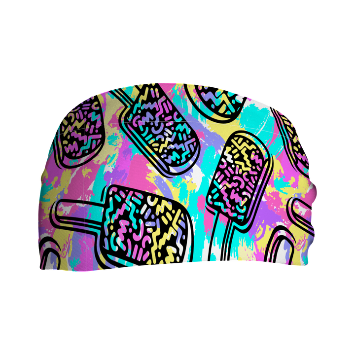 Cooling Headband with Ice Cream Pastel. Made in USA, Vertical Athletics brand.