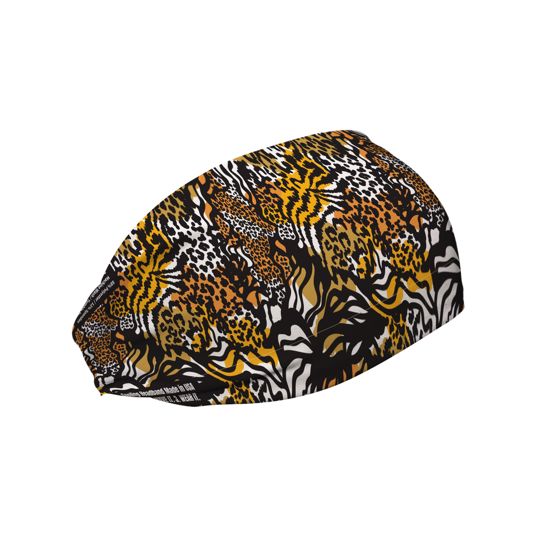 Cooling Headband with Animal Mix. Made in USA, Vertical Athletics brand.