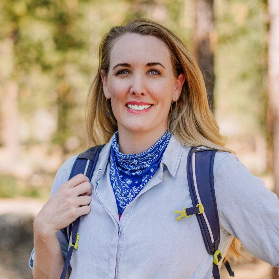 Triangle Cooling Bandana: Navy Paisley Bandana – Vertical Athletics