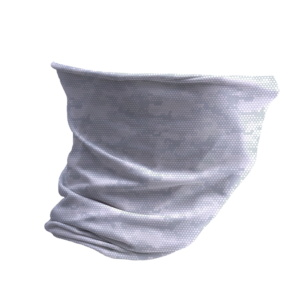 Soft & Cozy All Season Fashion Gaiter: Hex Camo. Made in USA. Vertical Athletics Brand.