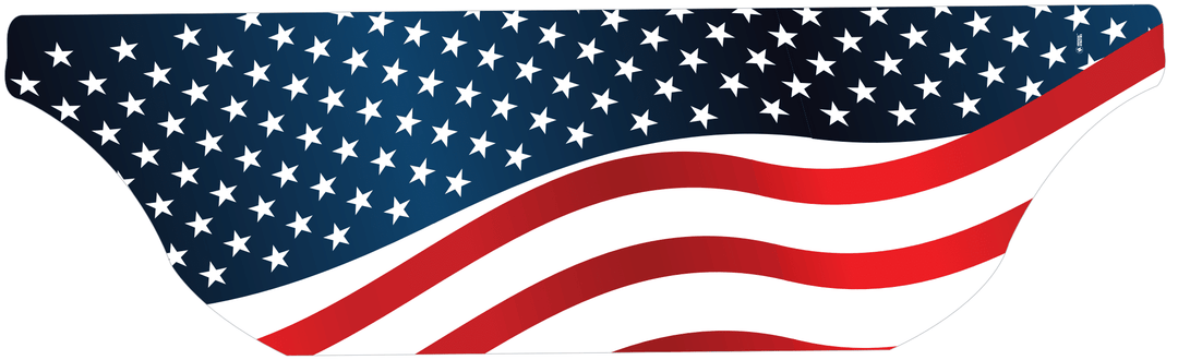 Cooling Sun Scarf with American Flag. Made in USA, Vertical Athletics brand.
