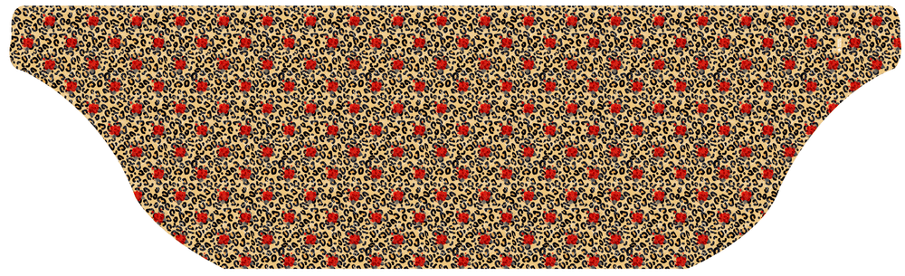 Cooling Sun Scarf with Brown Cheetah Roses. Made in USA, Vertical Athletics brand.