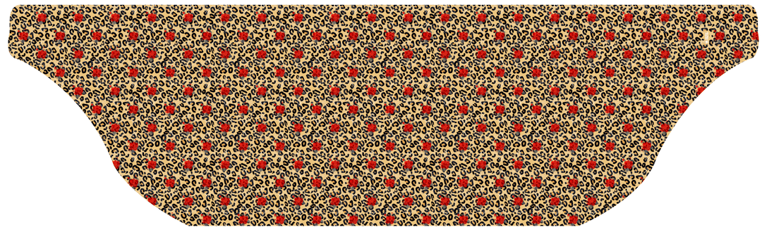 Cooling Sun Scarf with Brown Cheetah Roses. Made in USA, Vertical Athletics brand.