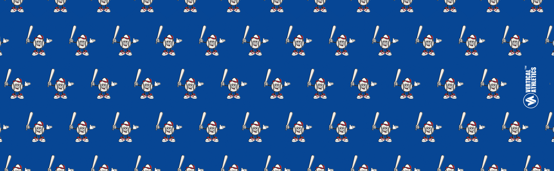 Cooling Towel with Baseball Emoji All Over. Vertical Athletics Brand.