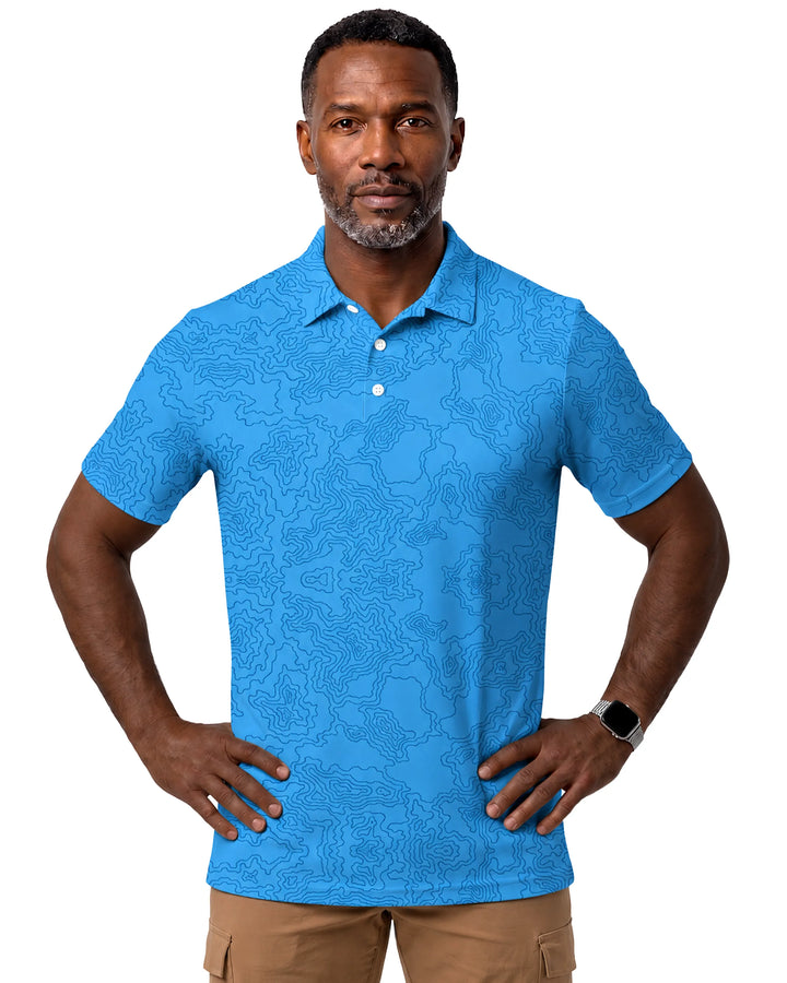 DiamondCool Men’s Cooling Performance Polo - UPF 50+ UV Protection Golf Shirt