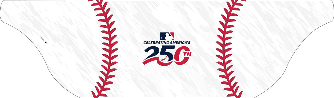 MLB Licensed Cooling Sun Scarf: Baseball Stitch America's 250th Anniversary. Made in the USA, Vertical Athletics brand.