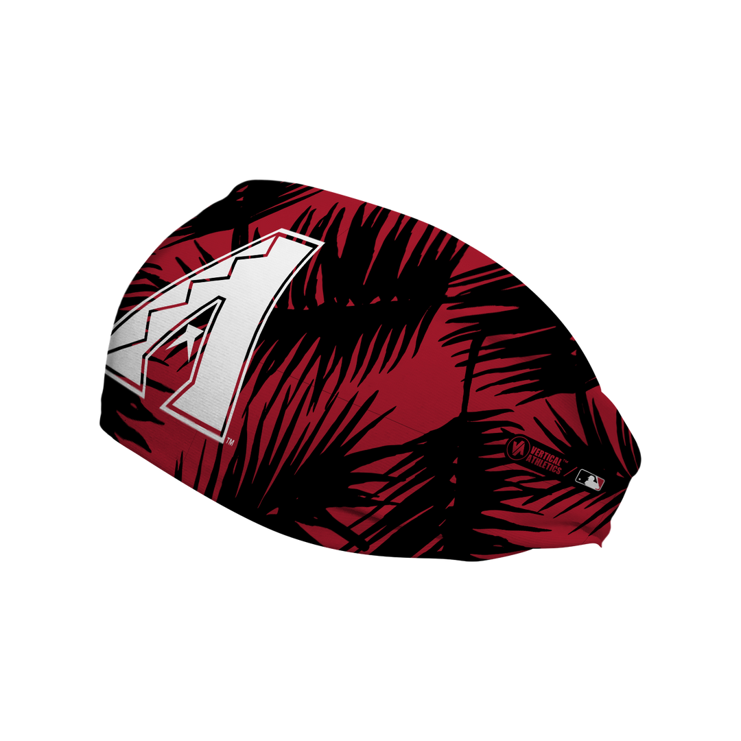 MLB licensed Arizona Diamondbacks cooling headband with Dark Red Big Palm Cap Logo. Made in the USA, Vertical Athletics brand.  