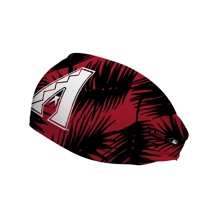 MLB licensed Arizona Diamondbacks cooling headband with Dark Red Big Palm Cap Logo. Made in the USA, Vertical Athletics brand.  