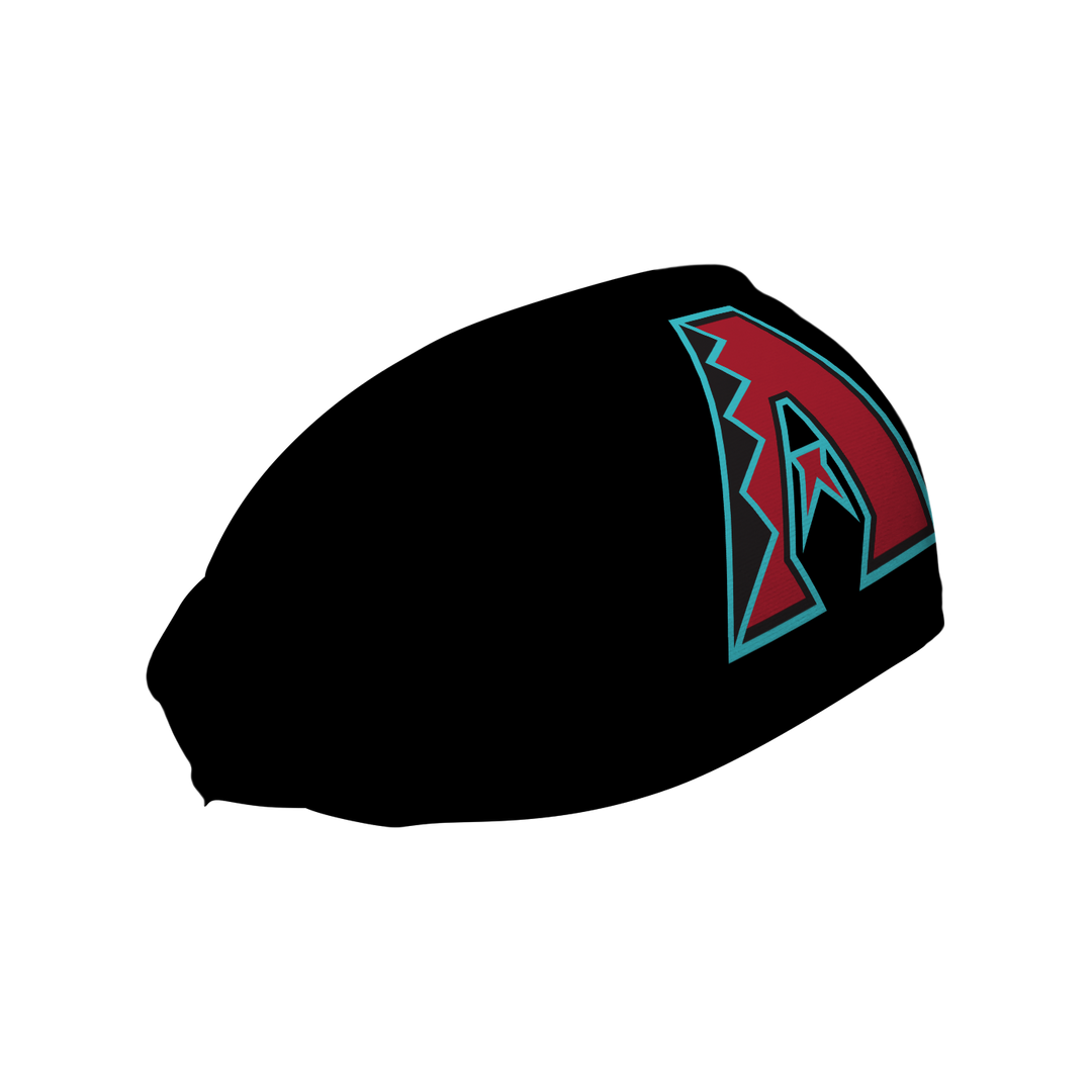 MLB Arizona Diamondbacks cooling headband with Cap Logo Black. Made in USA, Vertical Athletics brand.  