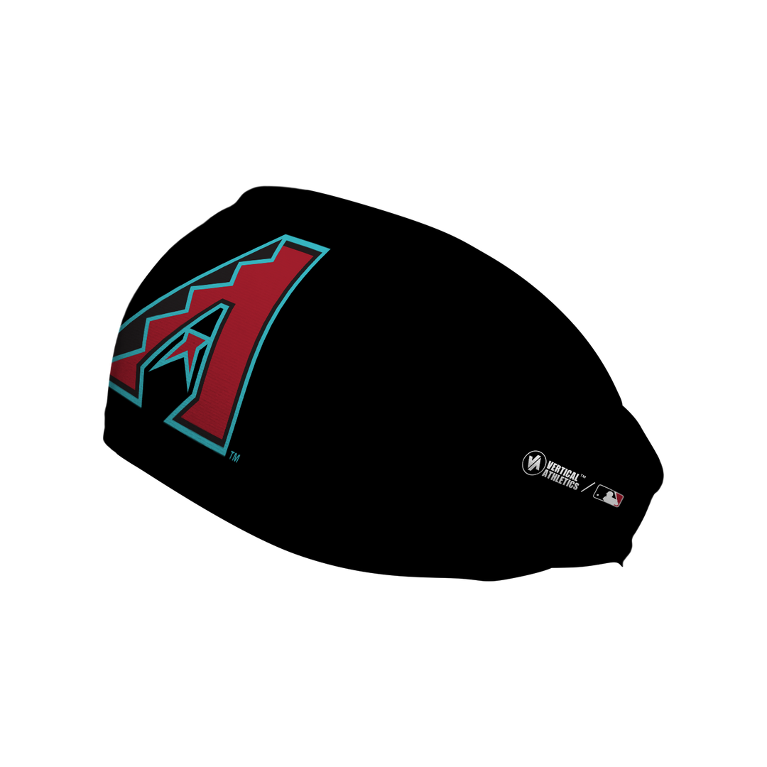 MLB Arizona Diamondbacks cooling headband with Cap Logo Black. Made in USA, Vertical Athletics brand.  