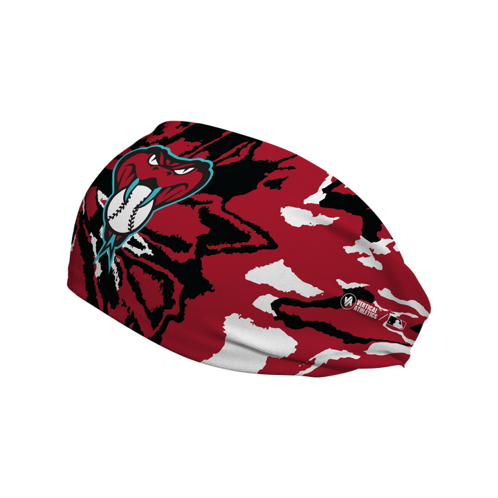 MLB Arizona Diamondbacks Team Tie-Dye cooling headband with cap logo. Made in USA, Vertical Athletics brand.