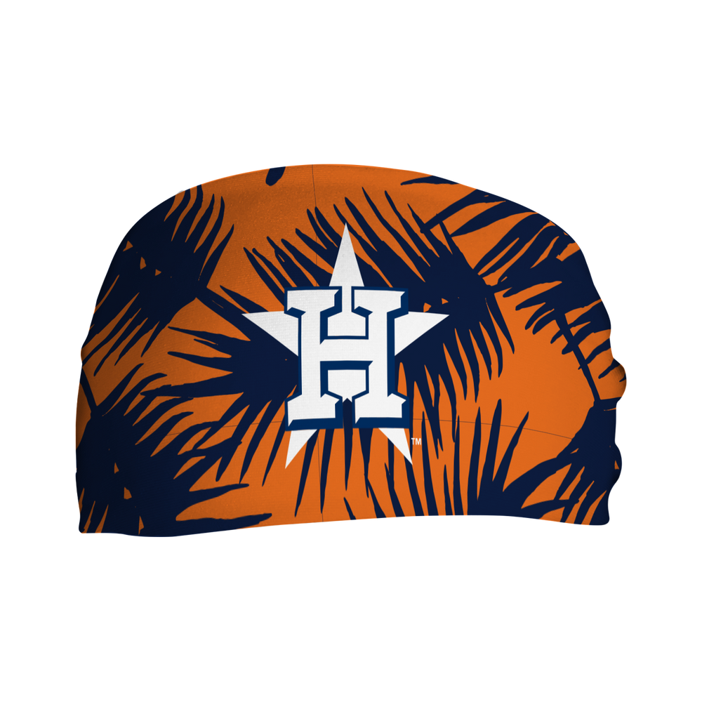 MLB licensed Houston Astros cooling headband with big palm cap logo. Made in the USA, Vertical Athletics brand.