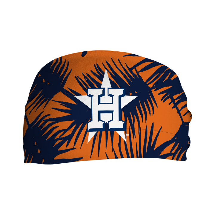 MLB licensed Houston Astros cooling headband with big palm cap logo. Made in the USA, Vertical Athletics brand.