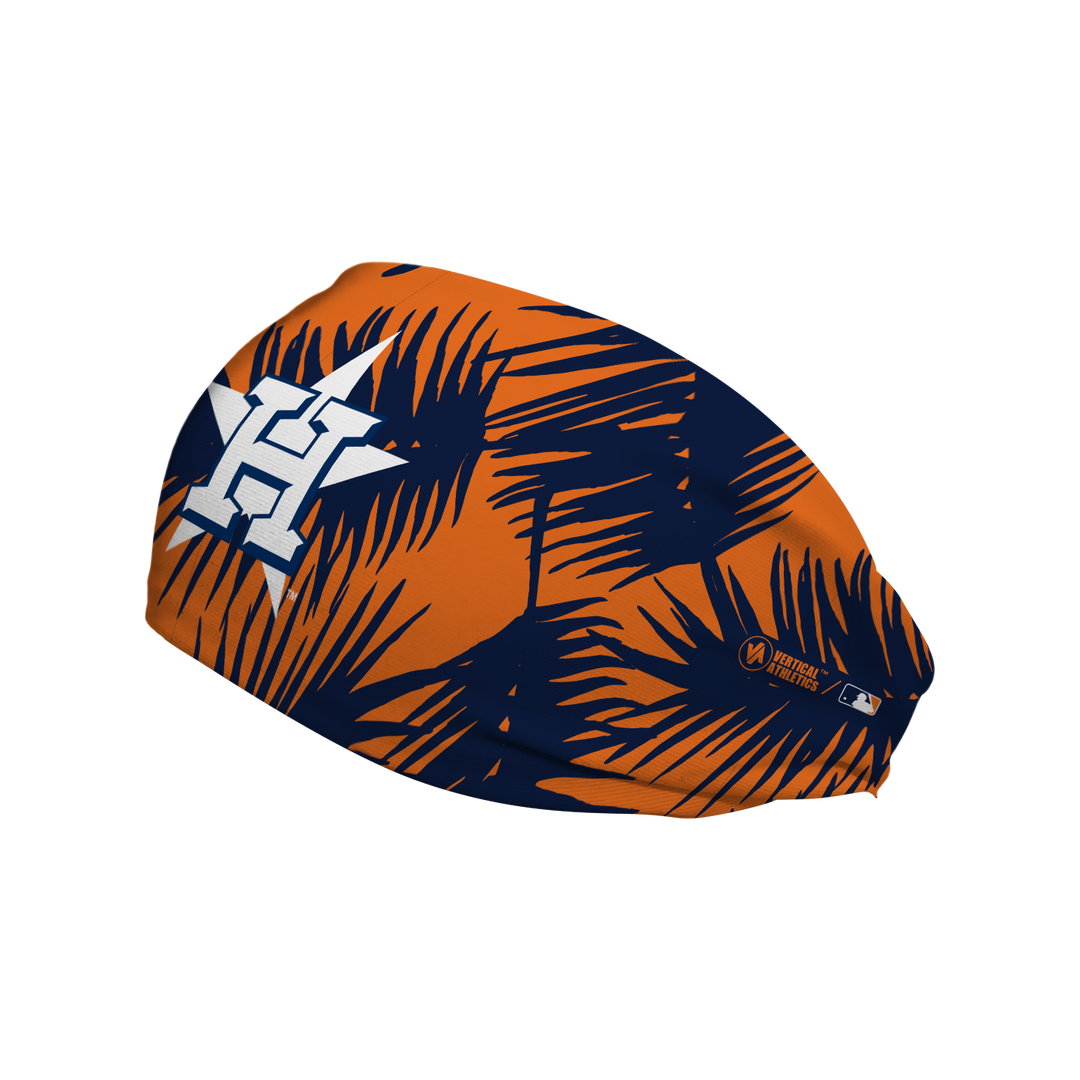 MLB licensed Houston Astros cooling headband with big palm cap logo. Made in the USA, Vertical Athletics brand.