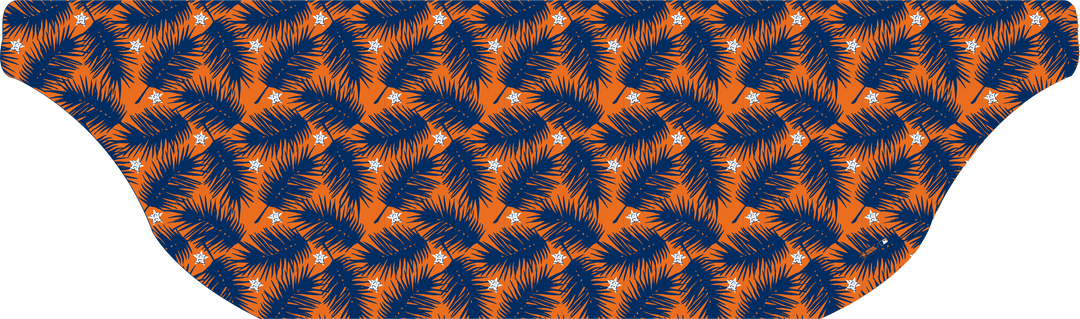 MLB Houston Astros cooling sun scarf, Big Palm with repeating cap logo. Made in the USA. Vertical Athletics Brand.