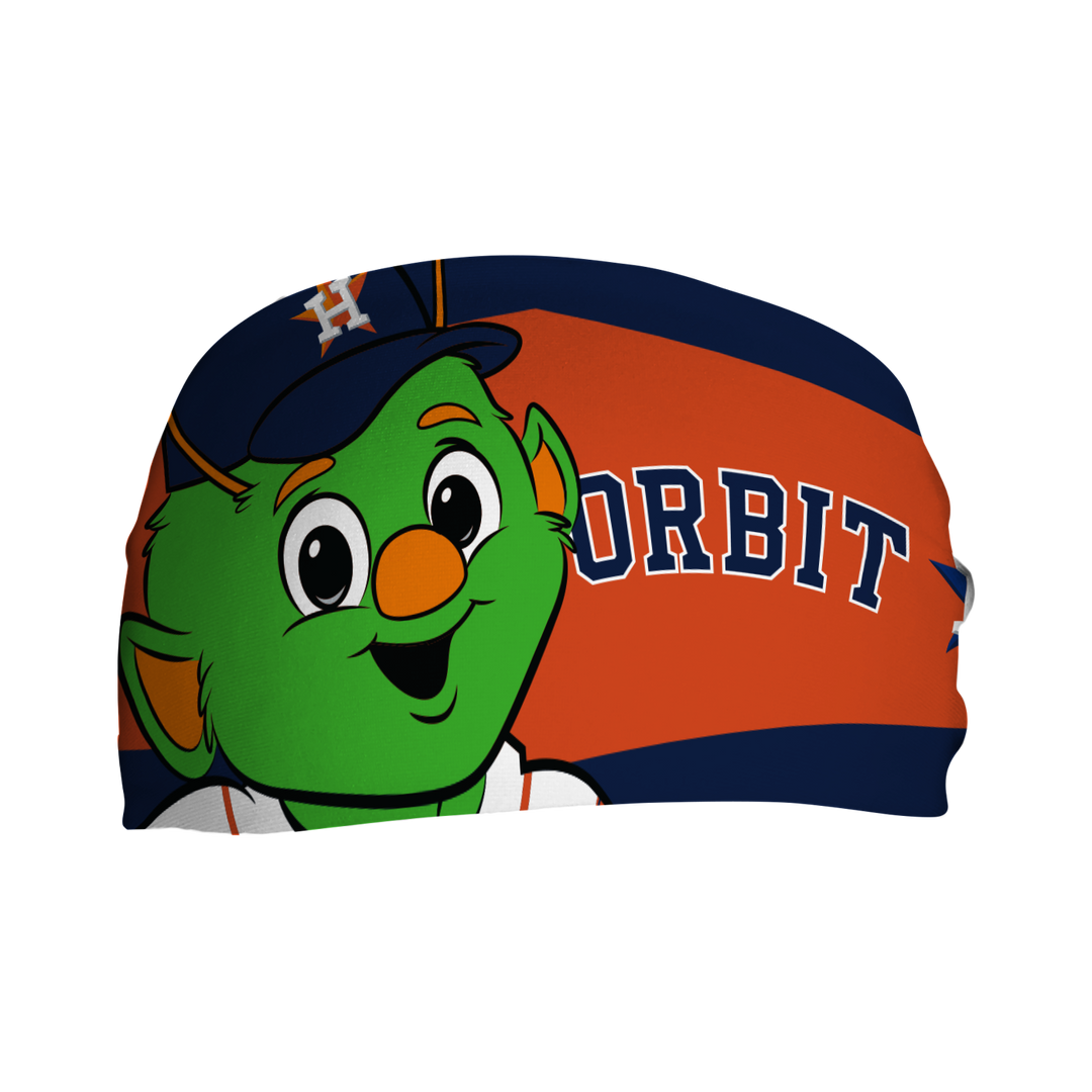 MLB licensed Houston Astros Mascot Nameplate cooling headband. Made in the USA. Vertical Athletics brand.