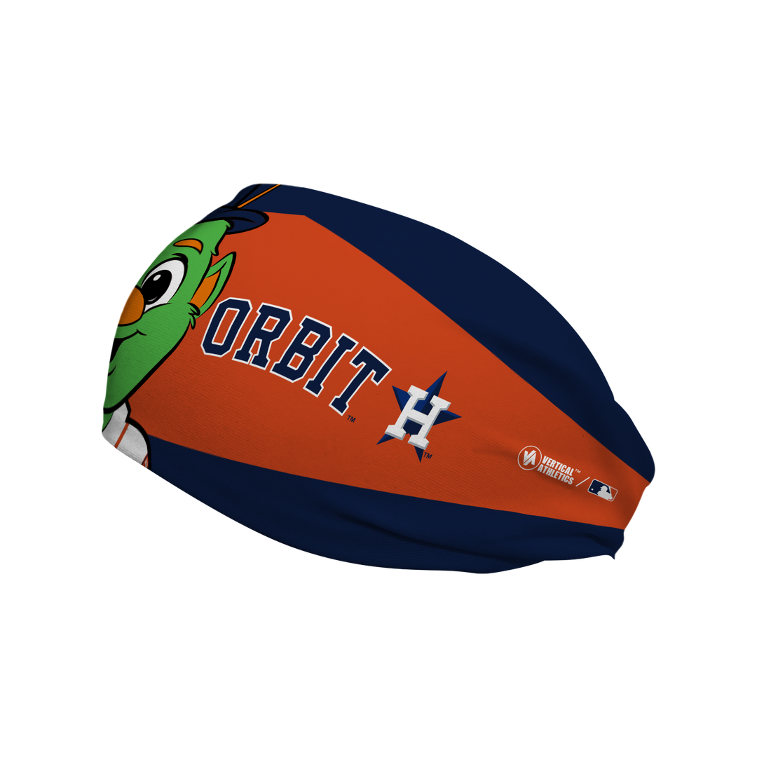 MLB licensed Houston Astros Mascot Nameplate cooling headband. Made in the USA. Vertical Athletics brand.