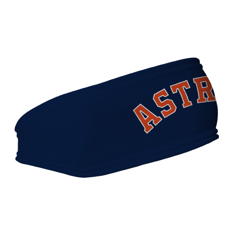 MLB Houston Astros fleece headband with Wordmark. Made in the USA, Vertical Athletics brand.  