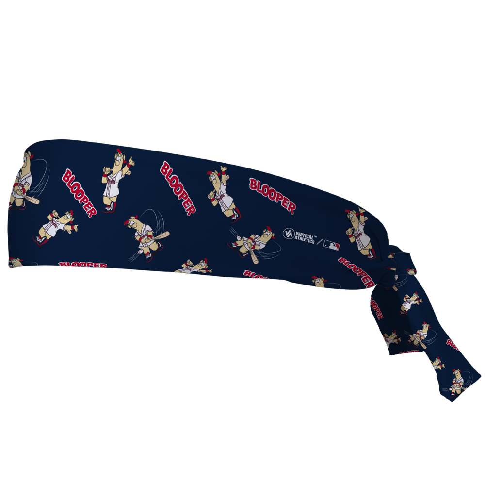 MLB Atlanta Braves tieback cooling headband with Mascot All Over. Vertical Athletics brand. Made in Mexico.