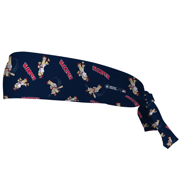 MLB Atlanta Braves tieback cooling headband with Mascot All Over. Vertical Athletics brand. Made in Mexico.