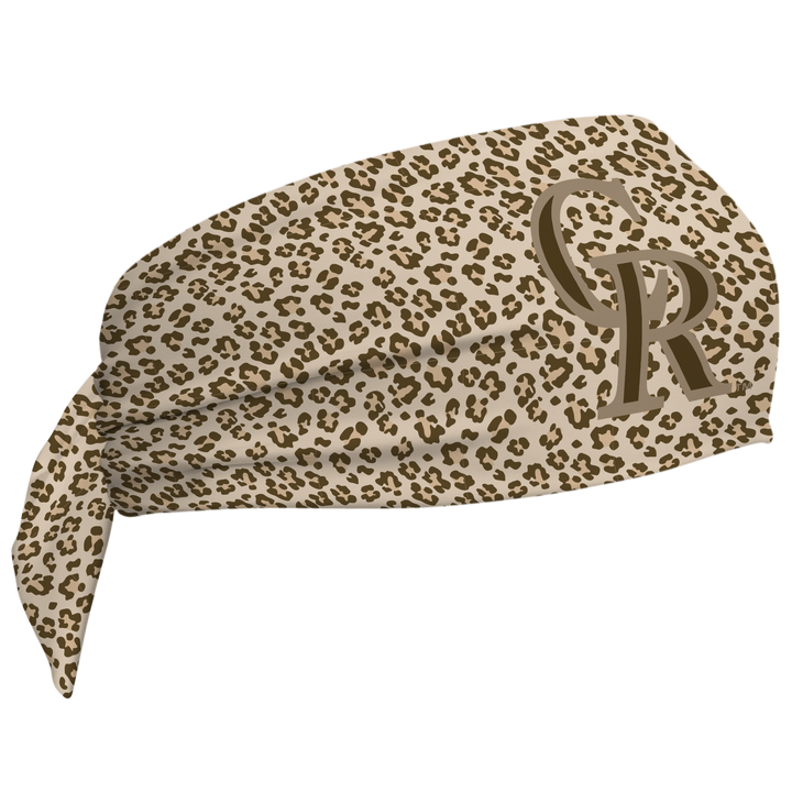 MLB Colorado Rockies wide tieback cooling headband with Cheetah Cap Logo. Vertical Athletics brand. Made in Mexico.