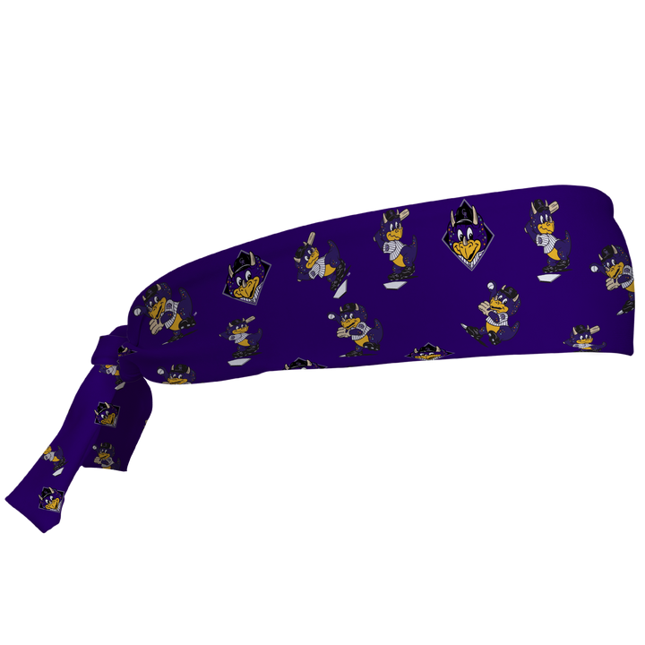 MLB Colorado Rockies tieback cooling headband with Mascot All Over. Vertical Athletics brand. Made in Mexico.