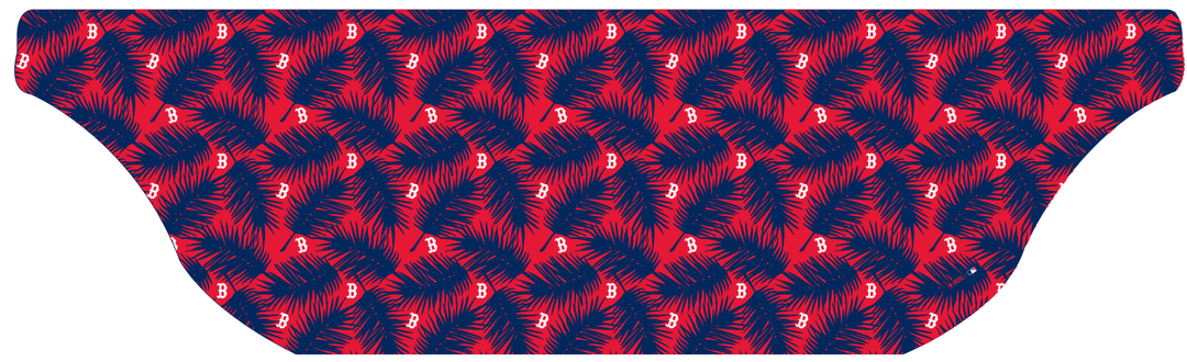 MLB Boston Red Sox cooling sun scarf, Big Palm with repeating cap logo. Made in the USA. Vertical Athletics Brand.