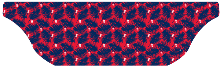 MLB Boston Red Sox cooling sun scarf, Big Palm with repeating cap logo. Made in the USA. Vertical Athletics Brand.